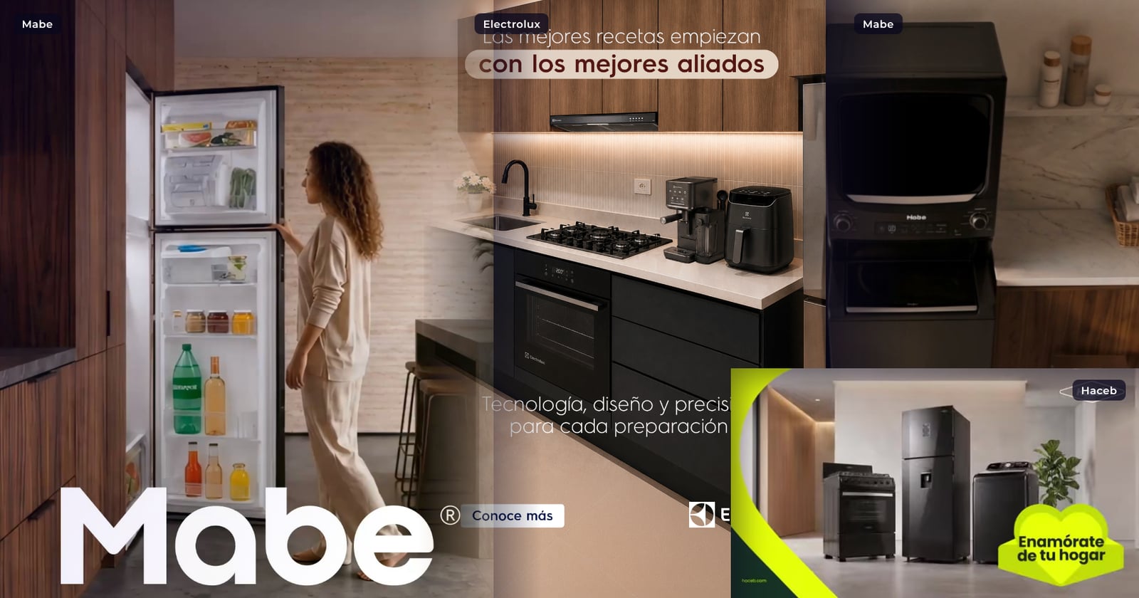Grandes electrodomésticos Colombia · la identidad de Mabe, por etapas